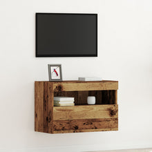 Tv Wandkast Met Led Verlichting 1 Oud hout