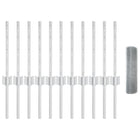Fence with Post Silver 0.4 x 25 m Steel