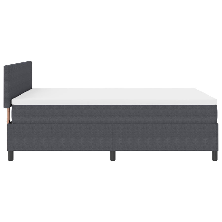 Boxspringbed Met Matras Donkergrijs 160X200 Cm Corduroystof