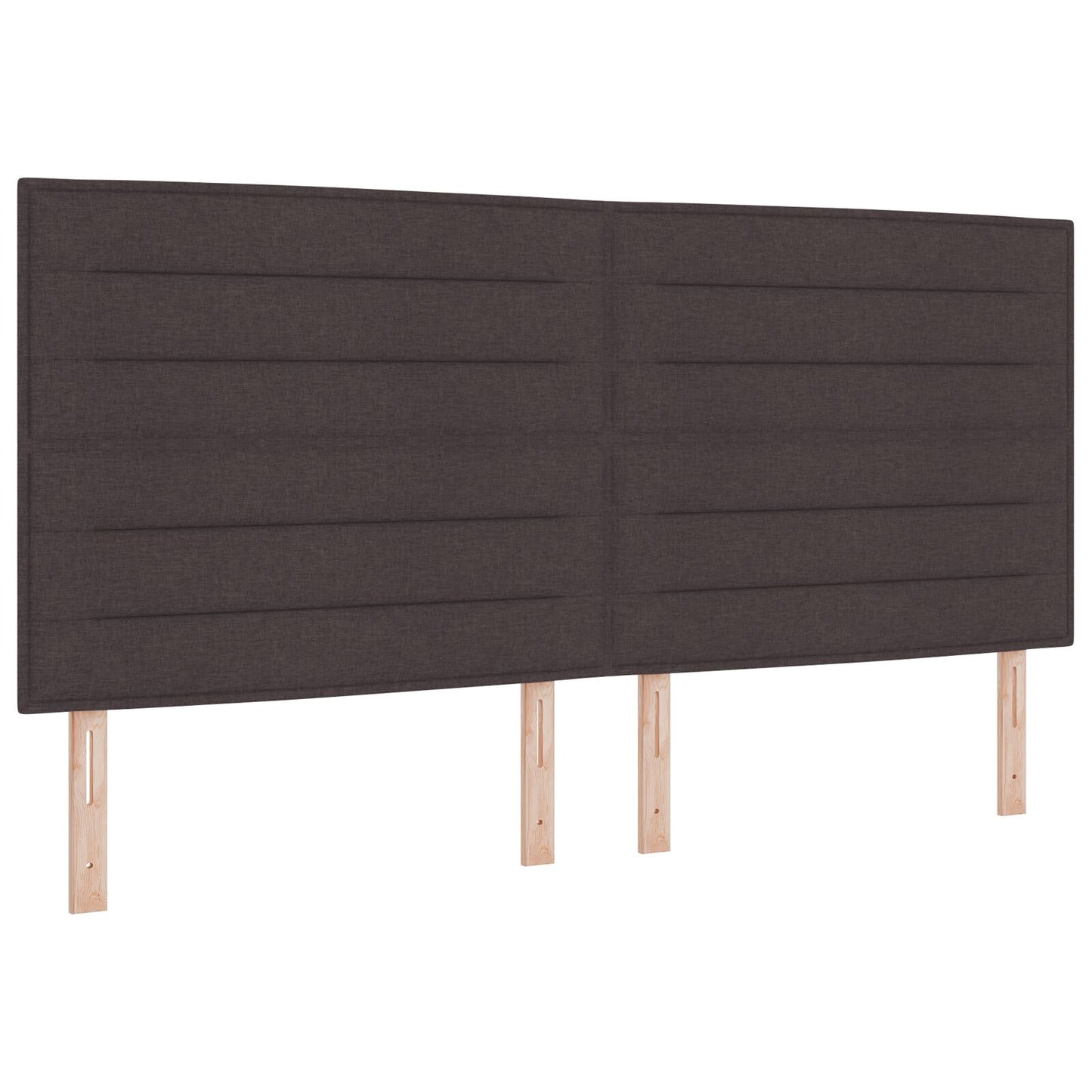 Boxspringbed Met Matras & Bank Stof Donkerbruin 200 x 200 cm Lijnen ontwerp