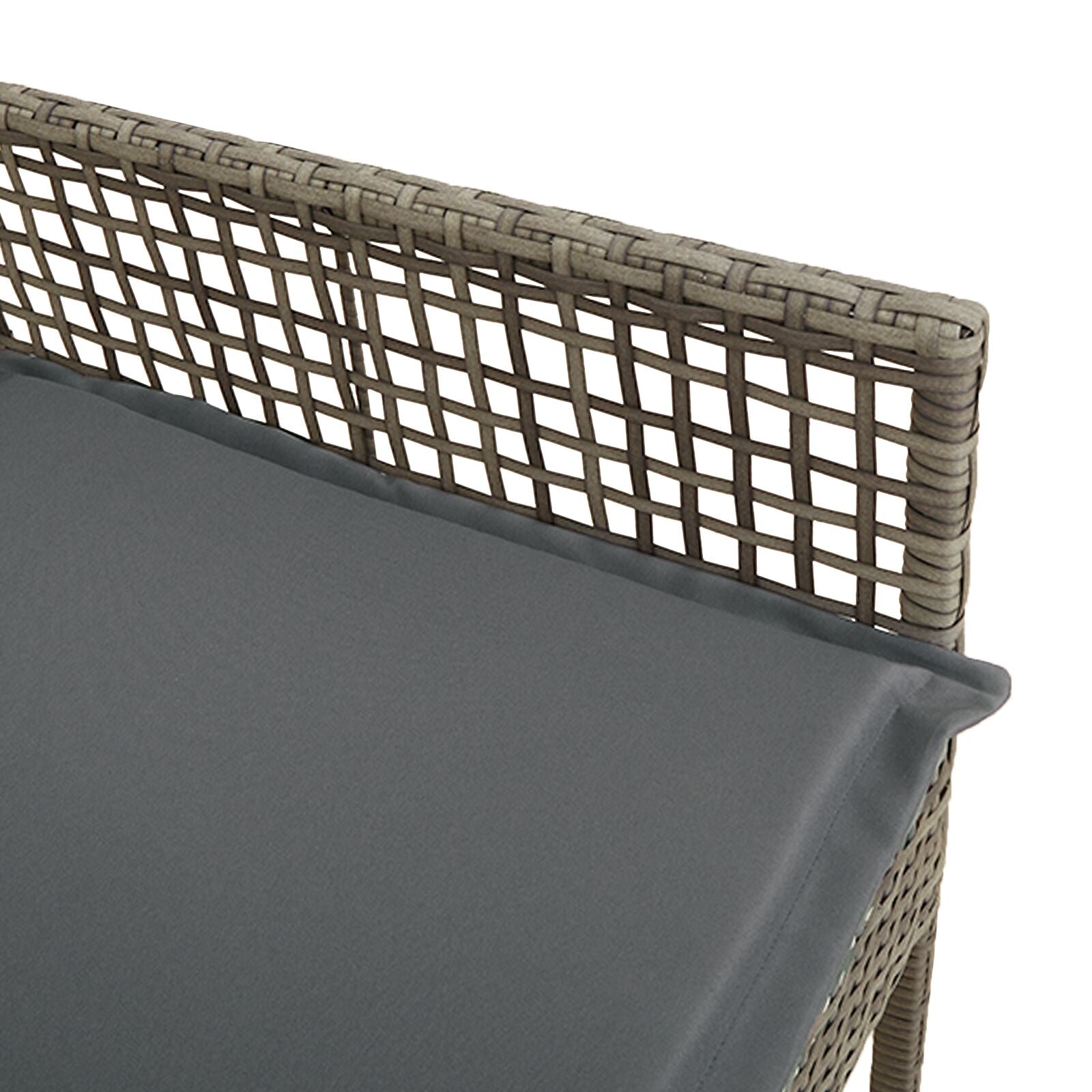 Tuinstoelen 2 Stuks Met Kussens Poly Rattan Grijs en donkergrijs
