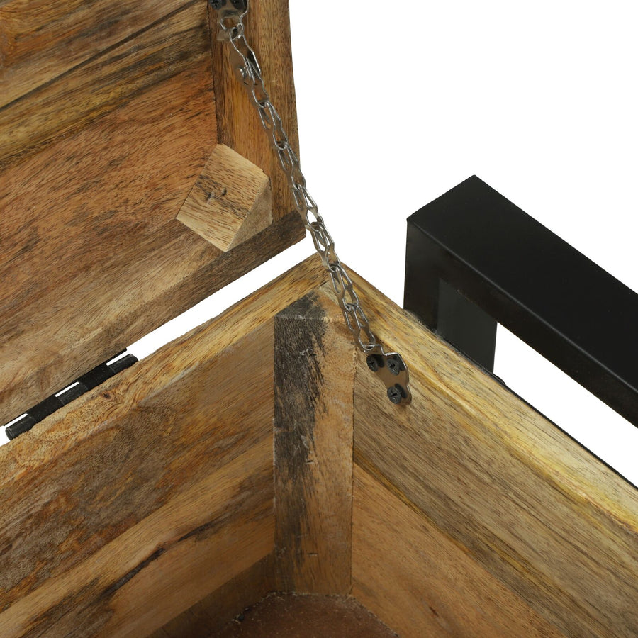 Opslagkisten Ruw Mango 80 X 35 X 45 Cm Massief ruw mangohout