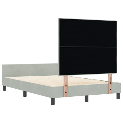 Lichtgrijze Velvet Bedframe 120X200 Cm Crème