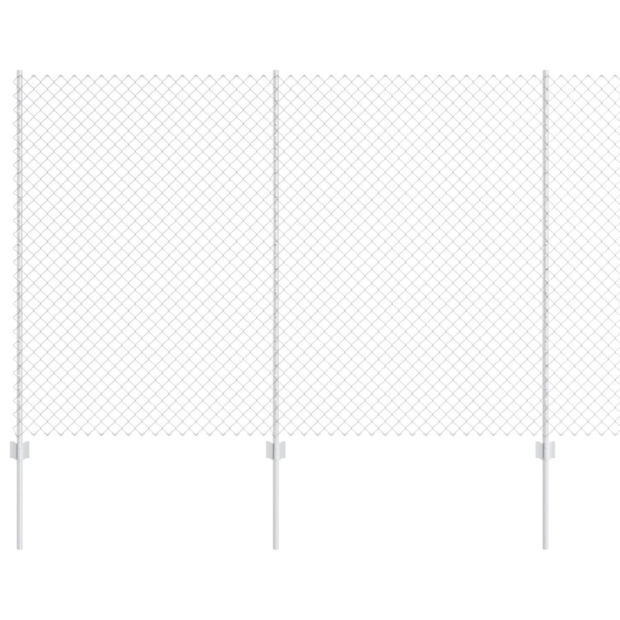 Kettinglink Hek Met 20 U-Palen Zilver 1,6X10 M Staal