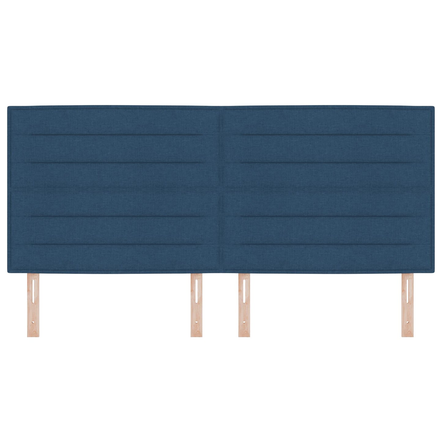 Hoofdbord Lijnen Ontwerp Stof Blauw 200 cm Hoog hoofdbord