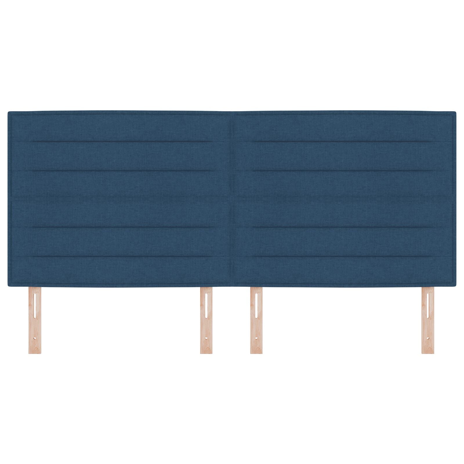 Hoofdbord Lijnen Ontwerp Stof Blauw 200 cm Hoog hoofdbord