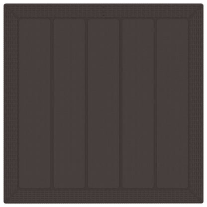 5-Delige Tuin Dining Set Met Kussens Bruin Poly Rattan
