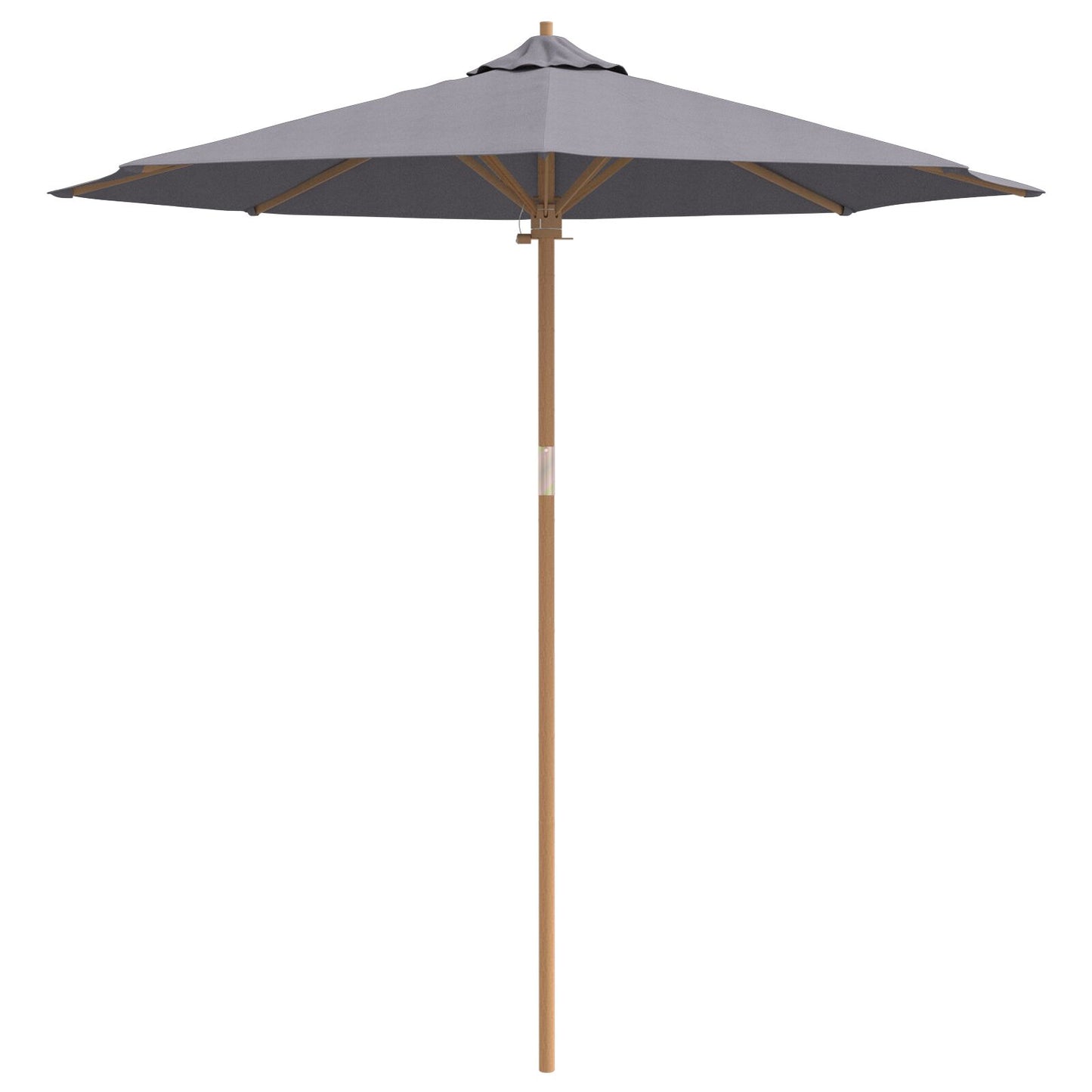 Tuinparasol 240X260 Cm Bamboe 240 x 240 x 260 cm Donkergrijs