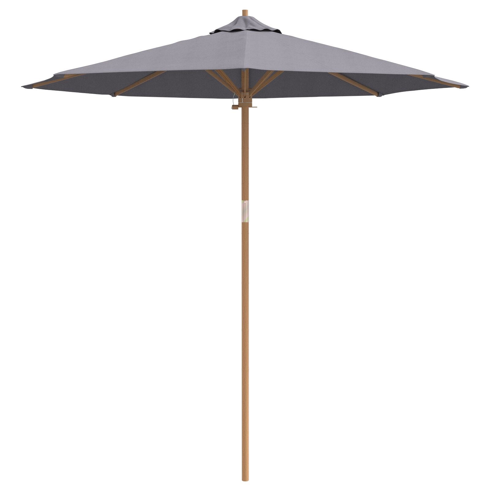 Tuinparasol 240X260 Cm Bamboe 240 x 240 x 260 cm Donkergrijs