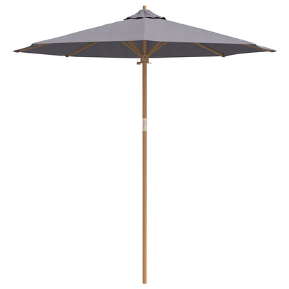 Tuinparasol 240X260 Cm Bamboe 240 x 240 x 260 cm Donkergrijs