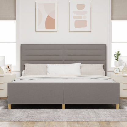 Bedframe Taupe 200X200 Cm Stof Crème