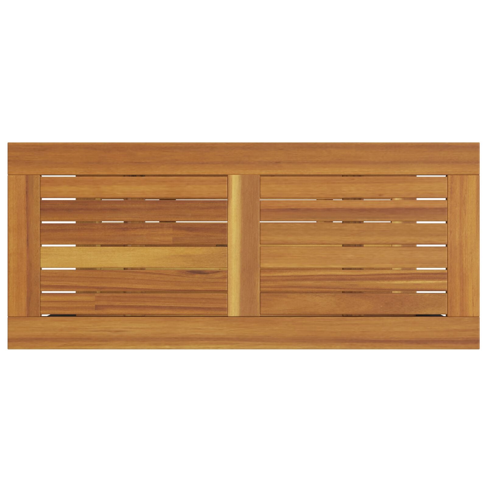 Buitentafel E & Grijze 35X80X75 Cm Massief Hout En Staal Natuurlijk en grijs 80 x 35 x 75 cm