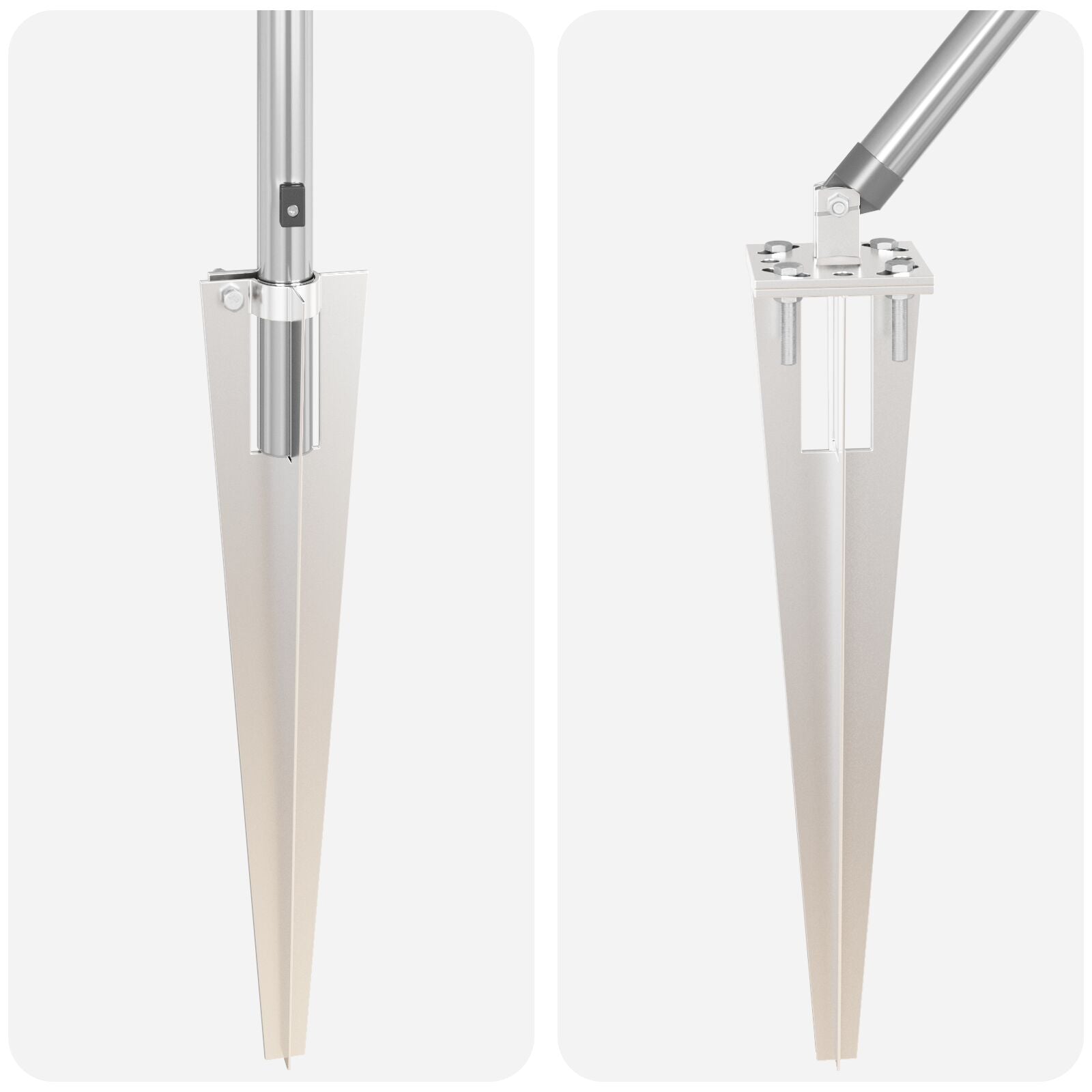 Hekpalen Met Spie 52 Stuks Ø32 Mm Gegalvaniseerd Staal 80 cm 52x spike paal