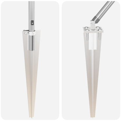 Hekpalen Met Spie 52 Stuks Ø32 Mm Gegalvaniseerd Staal 80 cm 52x spike paal