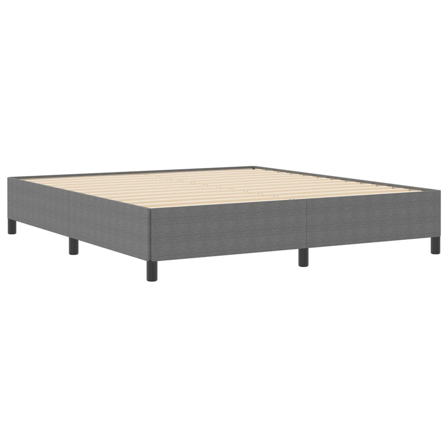 Bedframe Corduroy Stof Lichtgrijs 180 x 200 cm