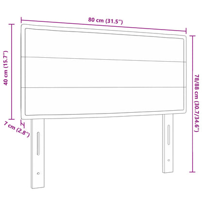 Hoofdbord Lijnenontwerp Stof Taupe 80 cm Laag hoofdbord