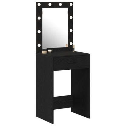 Kaptafel Met Led Verlichting Zwart eiken 50 x 41 x 135 cm