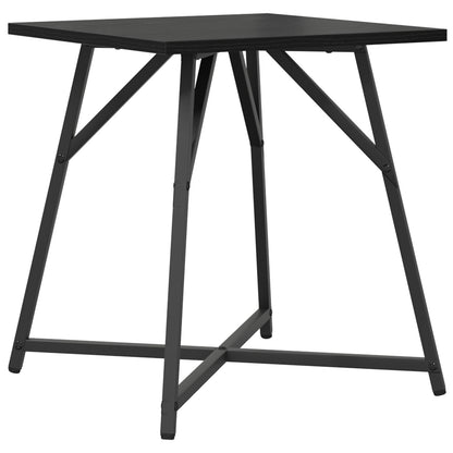 Bijzettafel Set Van 2 Hout En Metaal Zwart eiken