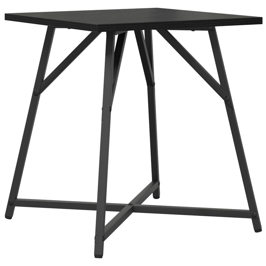 Bijzettafel Set Van 2 Hout En Metaal Zwart eiken