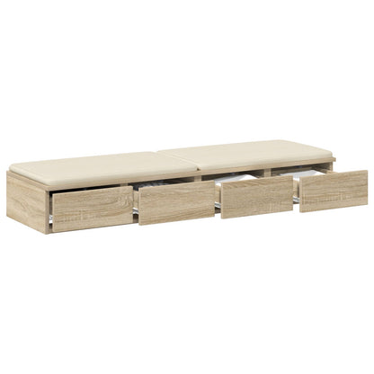Bed Lades Samengesteld Hout Sonoma eiken 120 x 36,5 x 16,5 cm