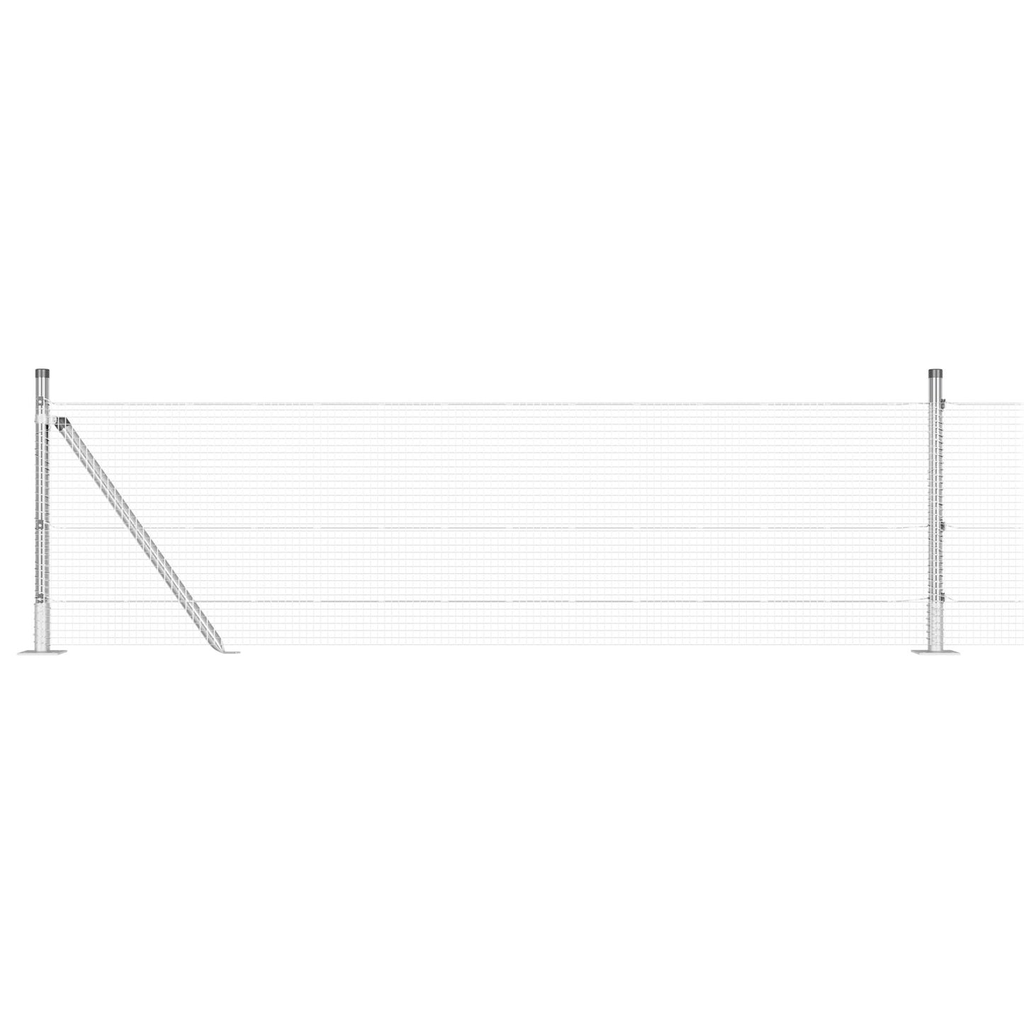 Gegalfaniseerd Draadhek Met 13 Flenshekbakken 0.4X100 M Gegalfaniseerd Staal Gegalvaniseerd Staal