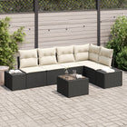 Tuinset polyrattan 6-delig zwart 5 personen