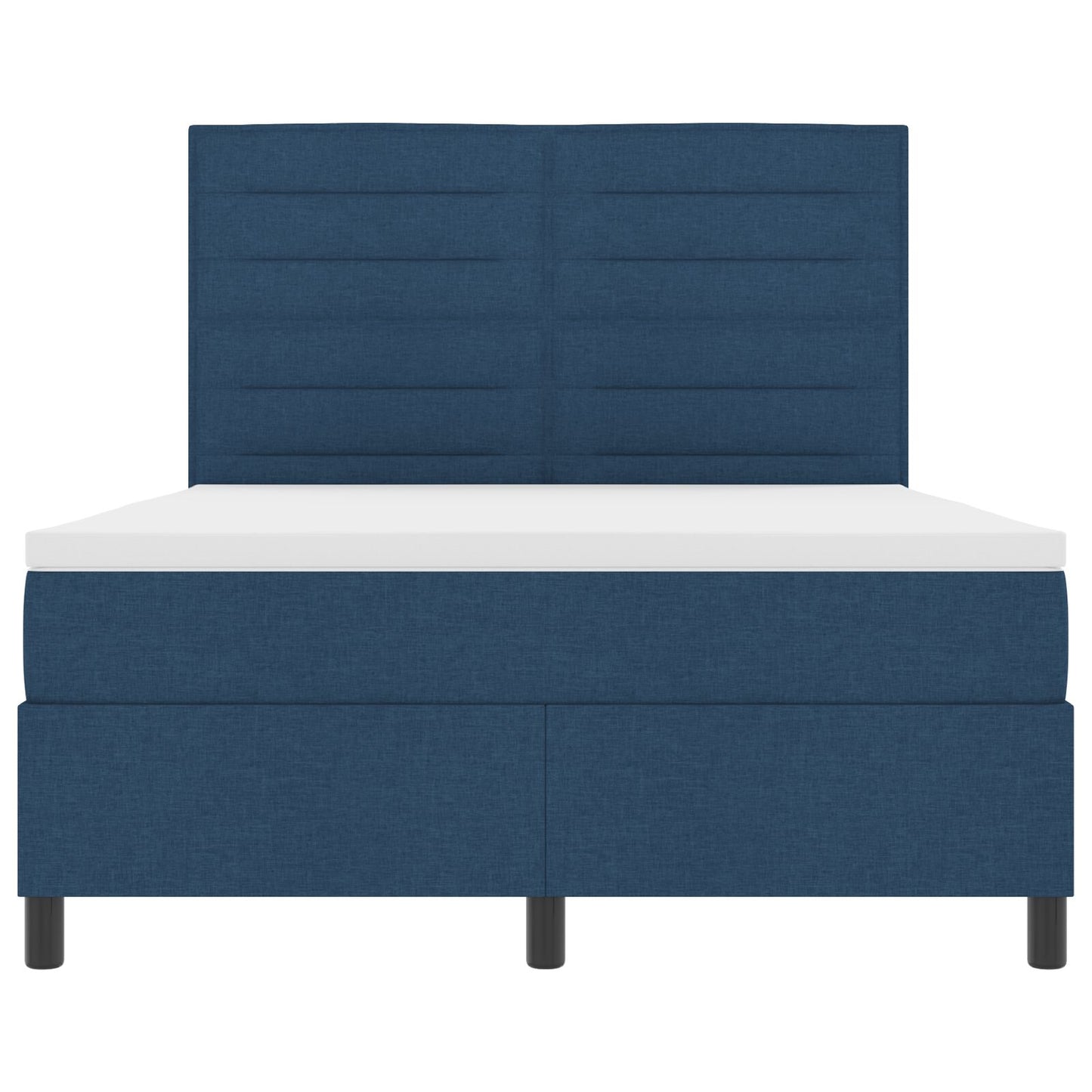 Boxspringbed Met Matras Stof Blauw 140 x 190 cm Lijnen ontwerp