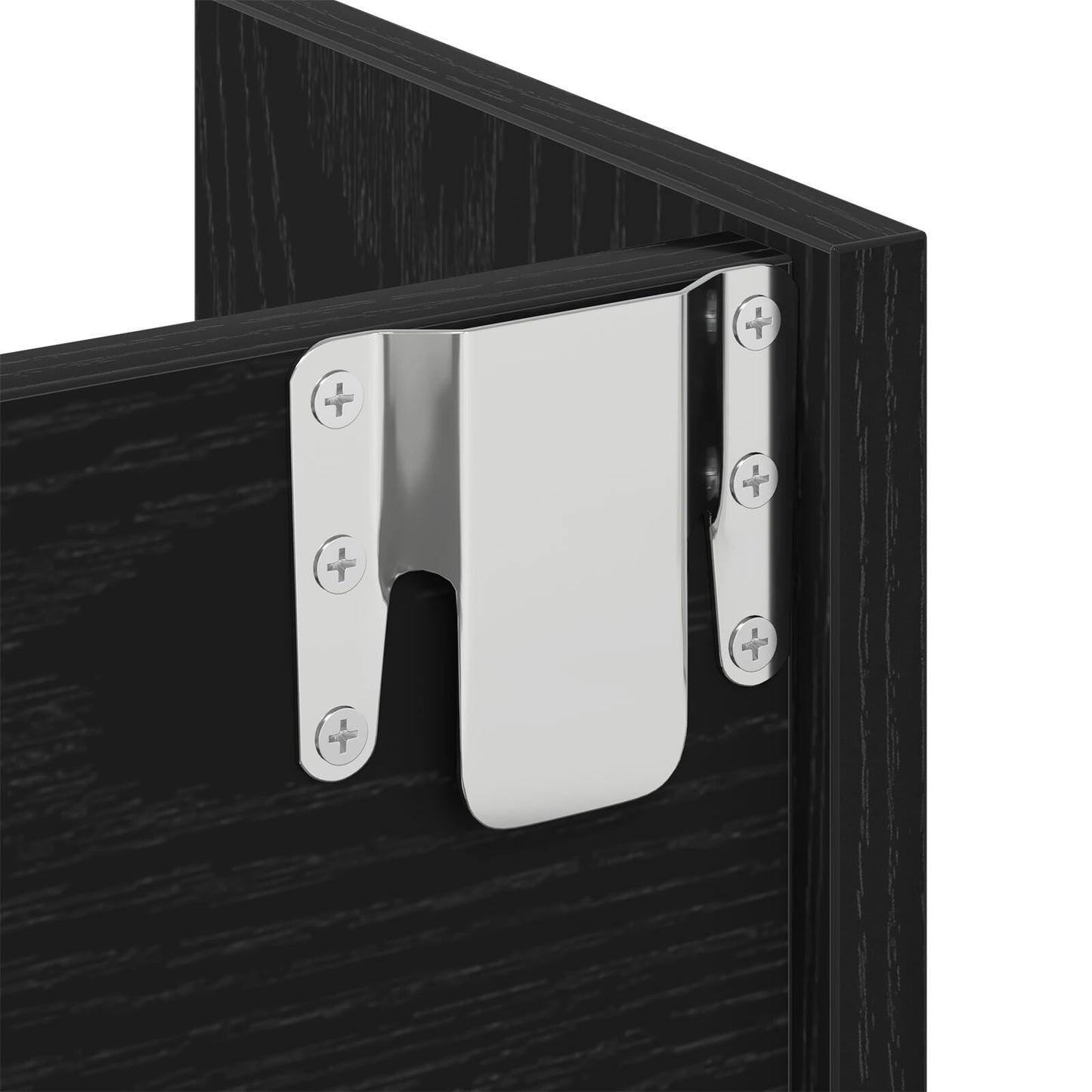 Wand Schoenenkast Van Hout Zwart eiken
