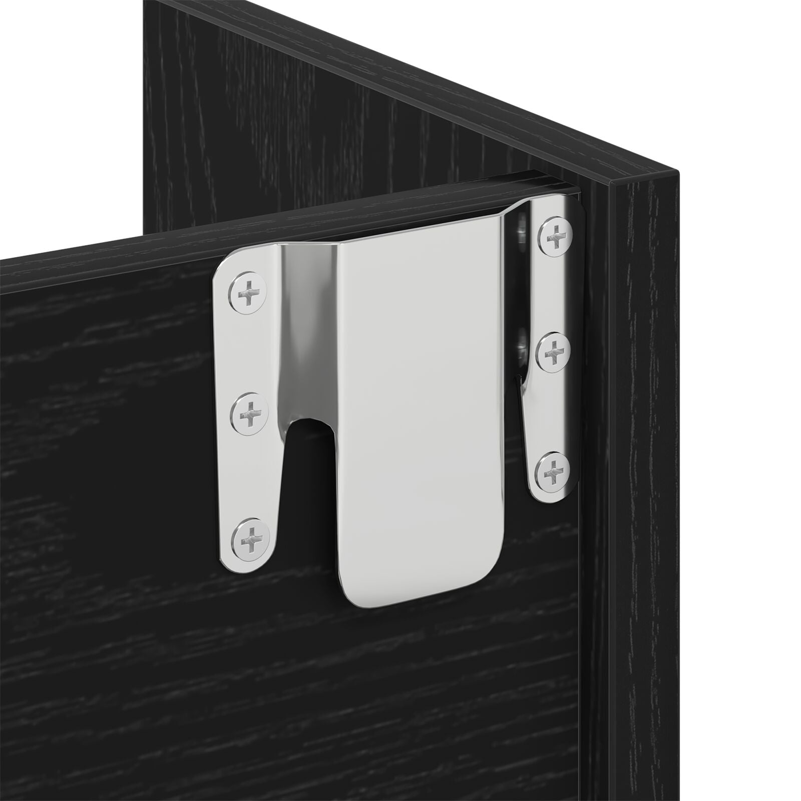 Wand Schoenenkast Van Hout Zwart eiken