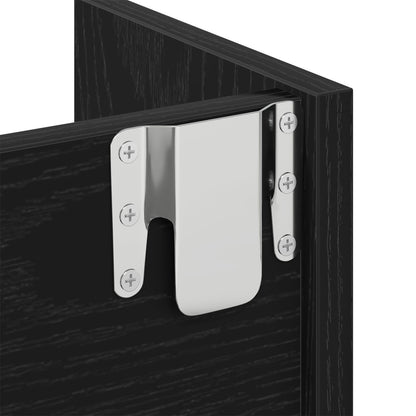 Wand Schoenenkast Van Hout Zwart eiken