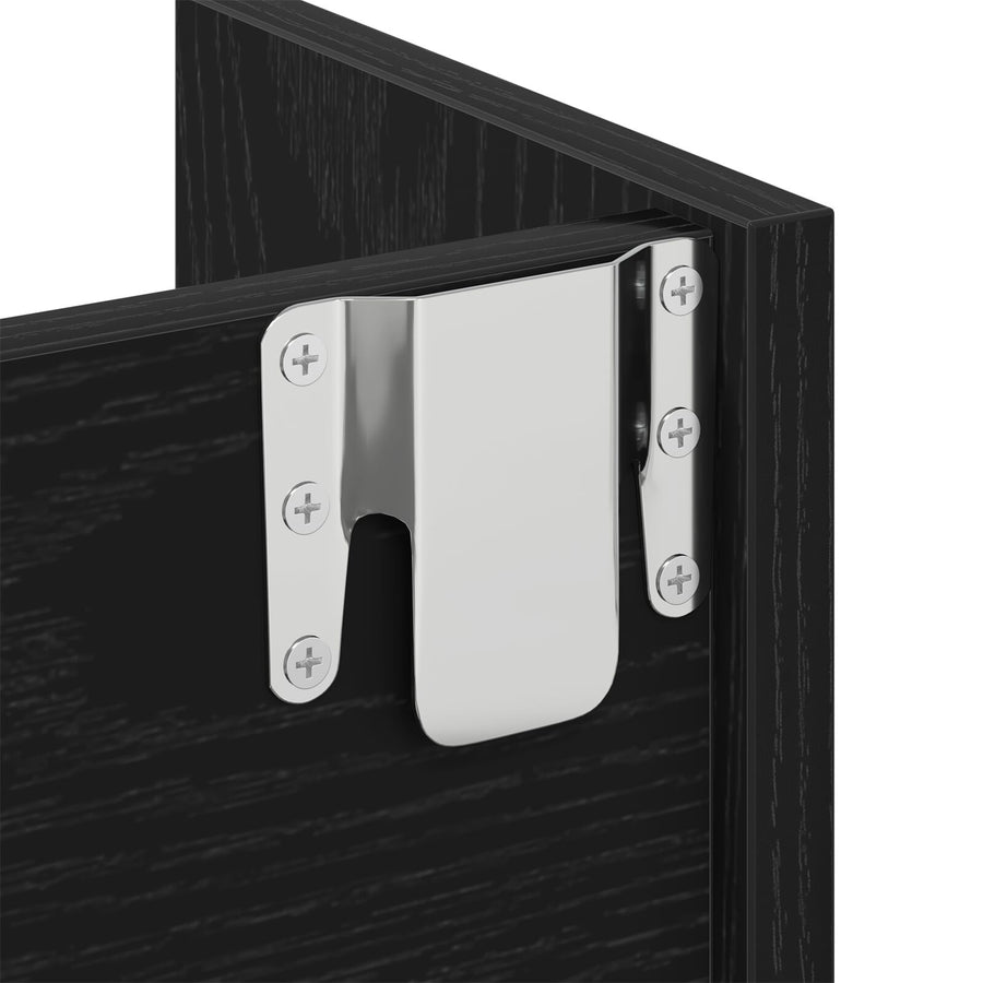 Wand Schoenenkast Van Hout Zwart eiken