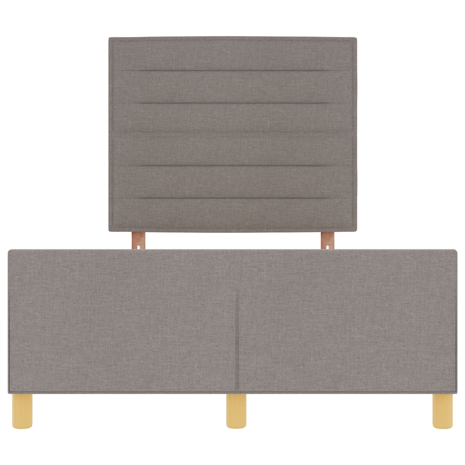 Bedframe Taupe 120X200 Cm Stof Crème