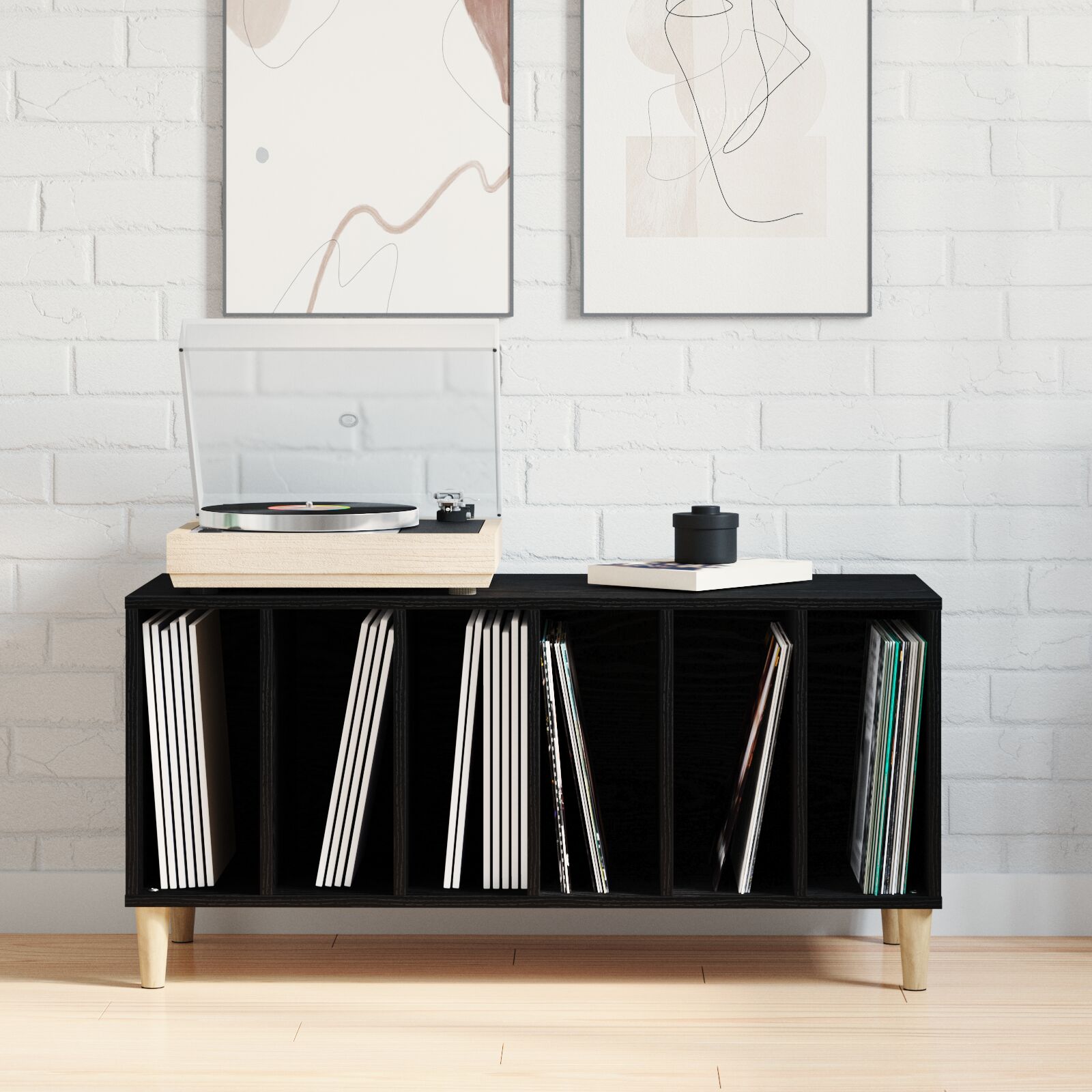 Recordkast 100X38X48 Cm Geëngineerd Hout