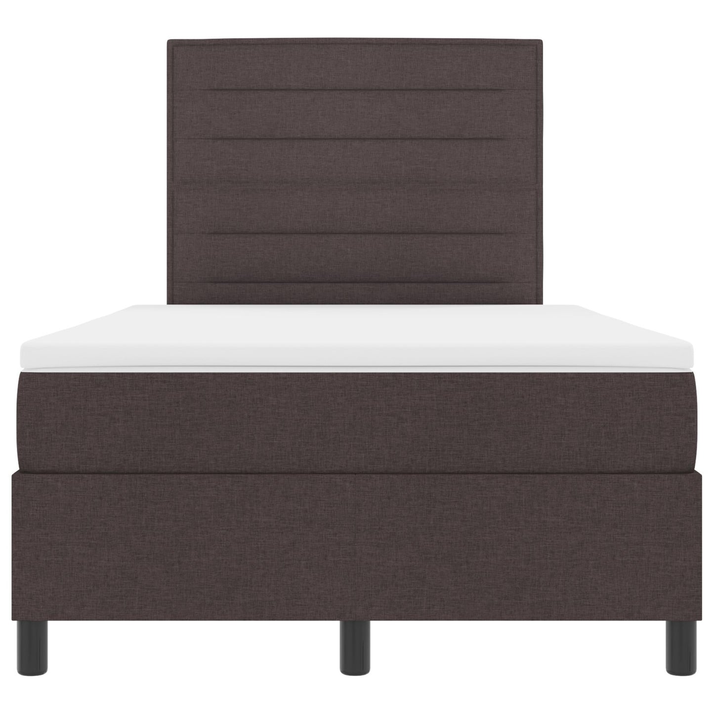 Boxspring Bed Met Matras Donkerbruin Klein Tweepersoons Bed Stof Blauw