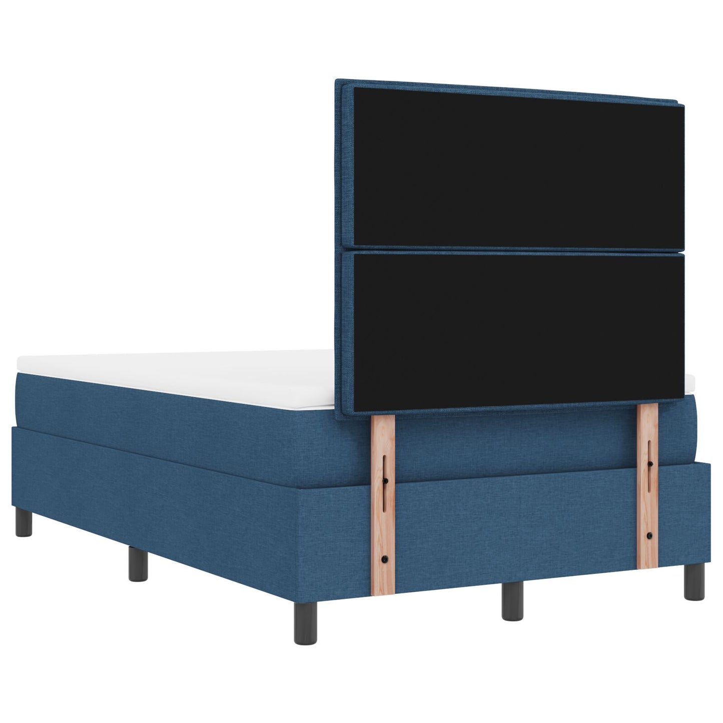 Boxspringbed Met Matras & Bank Stof Blauw 120 x 190 cm Lijnen ontwerp