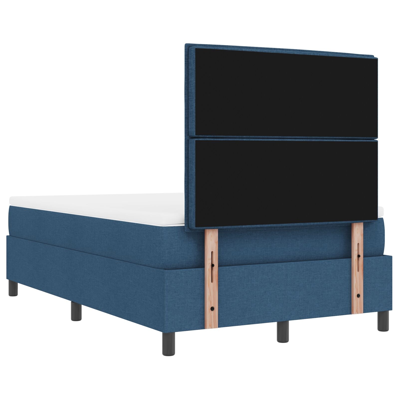 Boxspringbed Met Matras & Bank Stof Blauw 120 x 190 cm Lijnen ontwerp