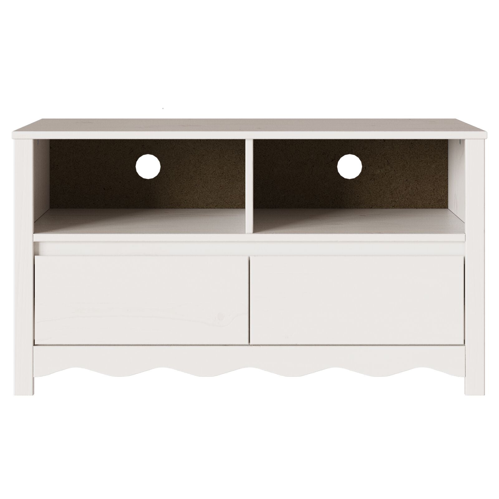 Tv-Kast ""Drammen"" 99X43X55 Cm Massief Hout Vuren Wit