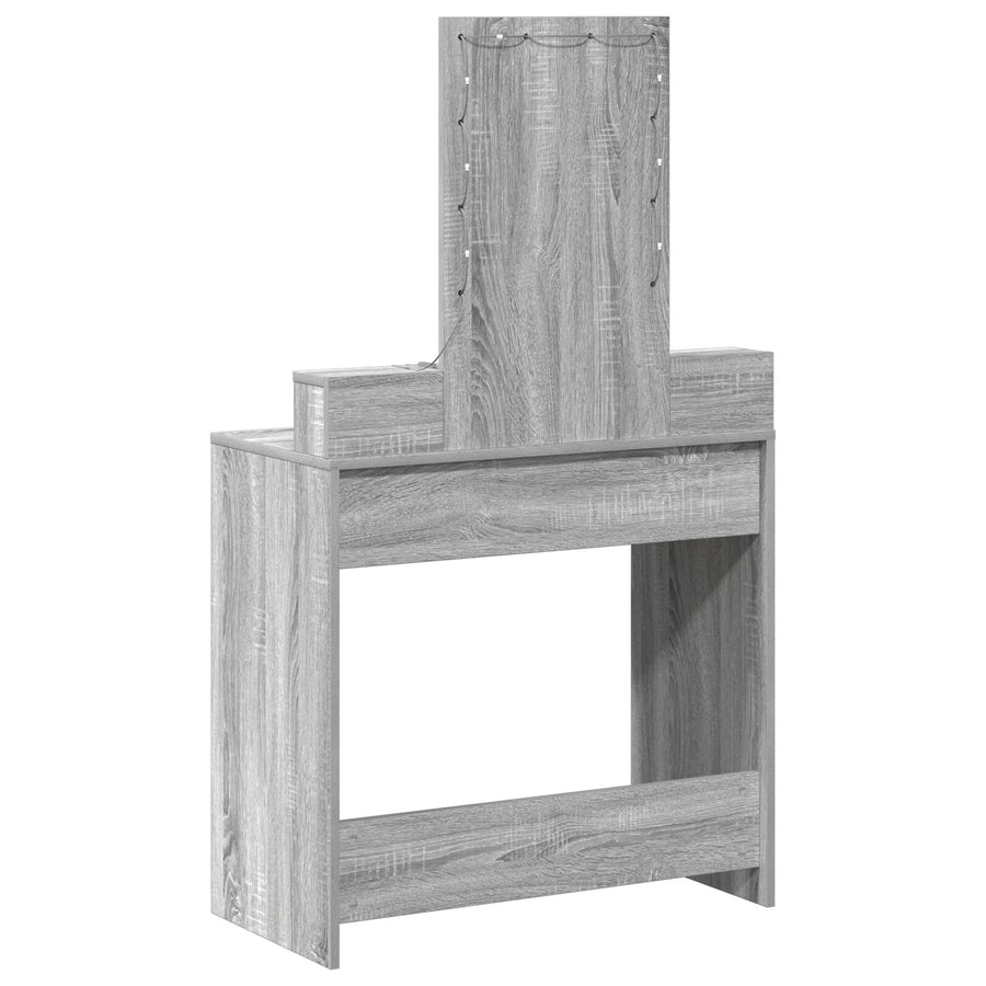Make-Uptafel Met Led-Verlichting Grijs Sonoma Grijze sonoma 79 x 41 x 140 cm