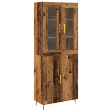 Hoogkast Oud Hout 69,5X34X180 Cm Kunststof Hout