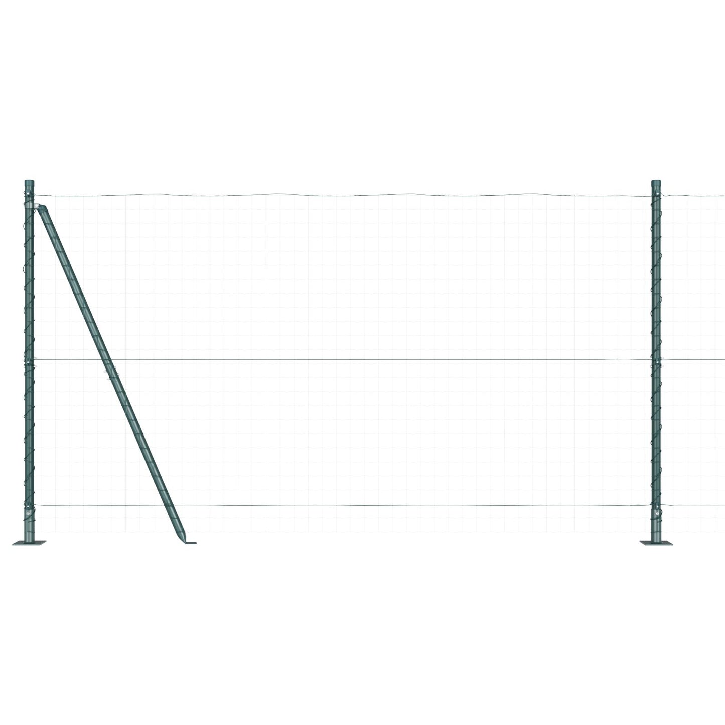 Fence Palen Set Van 104 Beton 3.2 X 3.2 X 68.5 Cm Groen 130 cm 52x betonnen palen