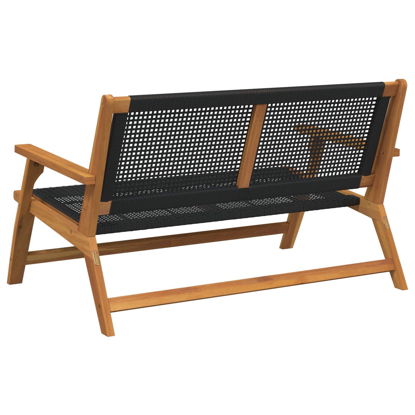 Tuin 122X76X73,5 Cm Massief Acaciahout Zwart Bank