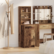 Hoge kast met lade 40x40,5x135 cm oud hout