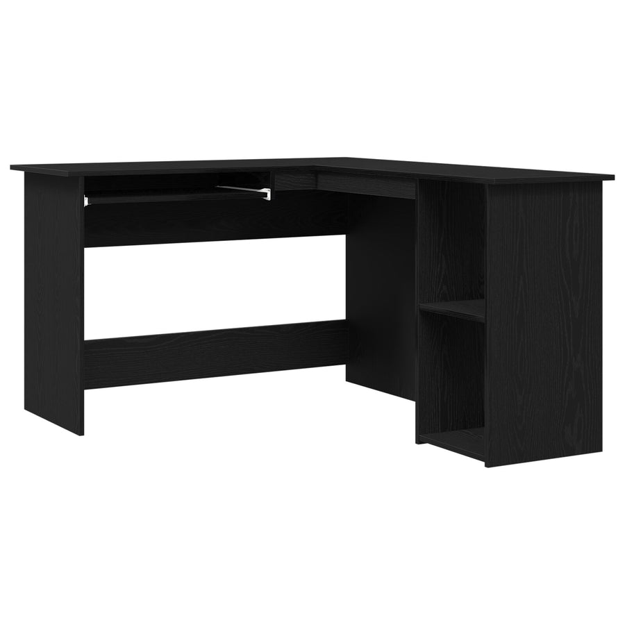 Bureau In Zwart Eiken 120X140X75 Cm Gemaakt Van Bewerkt Hout