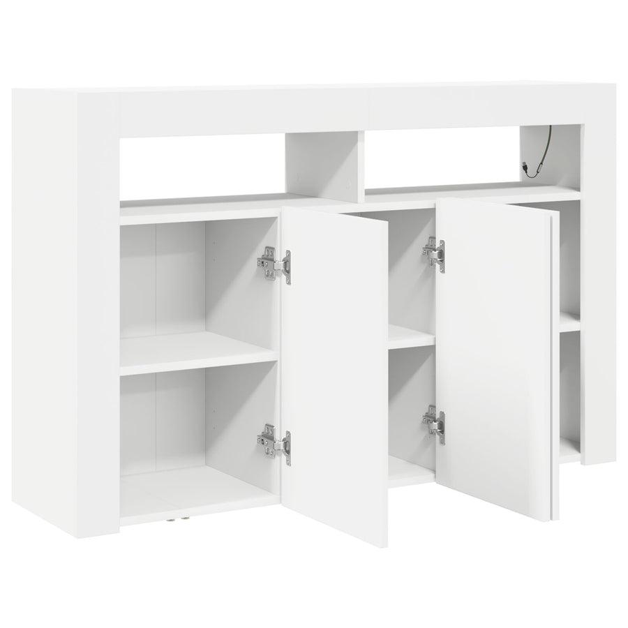 Te Dressoir Samengesteld Hout 116 X 30 X 75 Cm Modern Wit