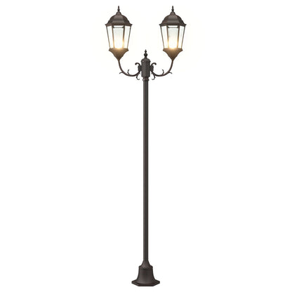 Tuinlichtpaal 2-Lamp E27 220 Cm Aluminium Brons