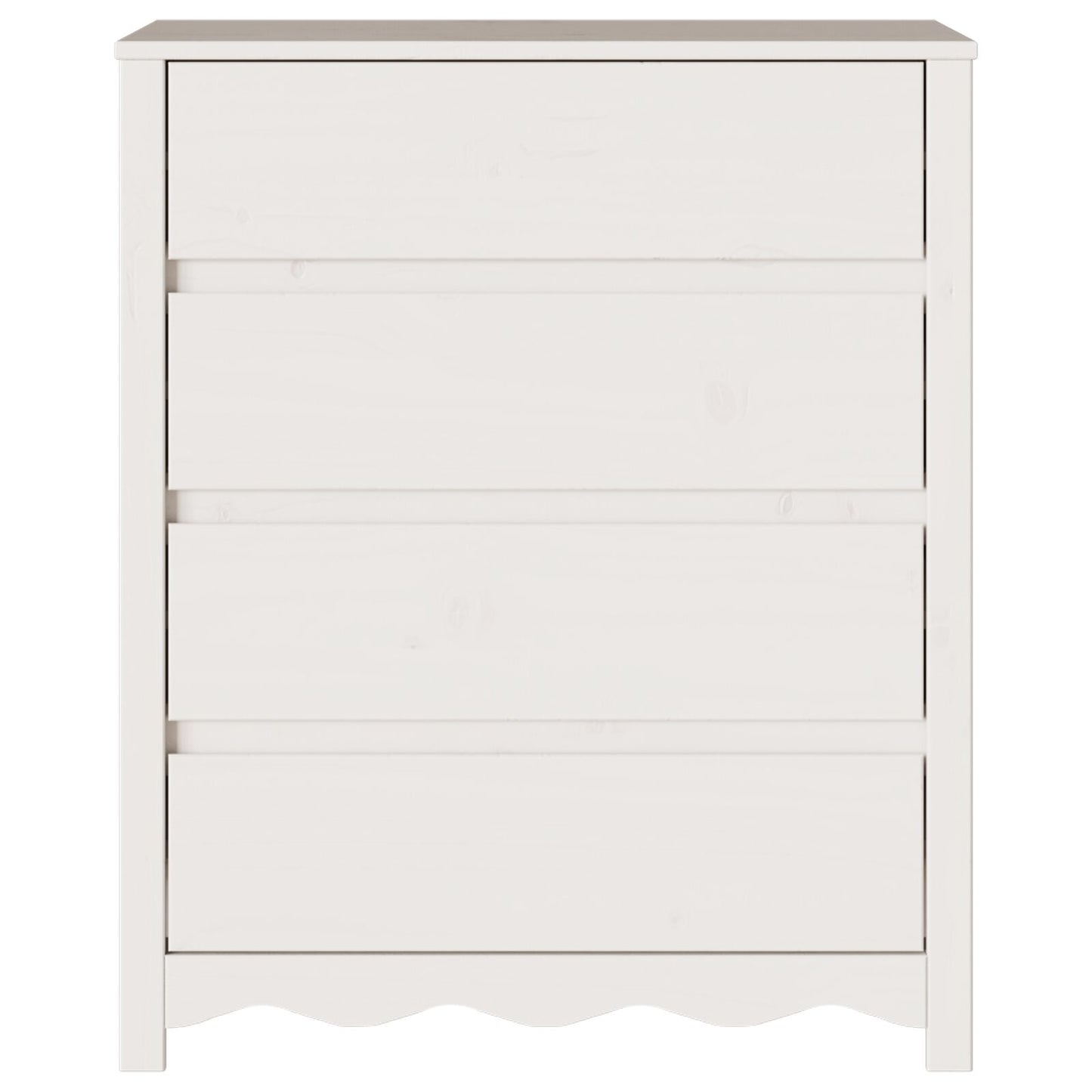 Ladekast ""Drammen"" 76,5X40X91 Cm Massief Hout Vuren Wit