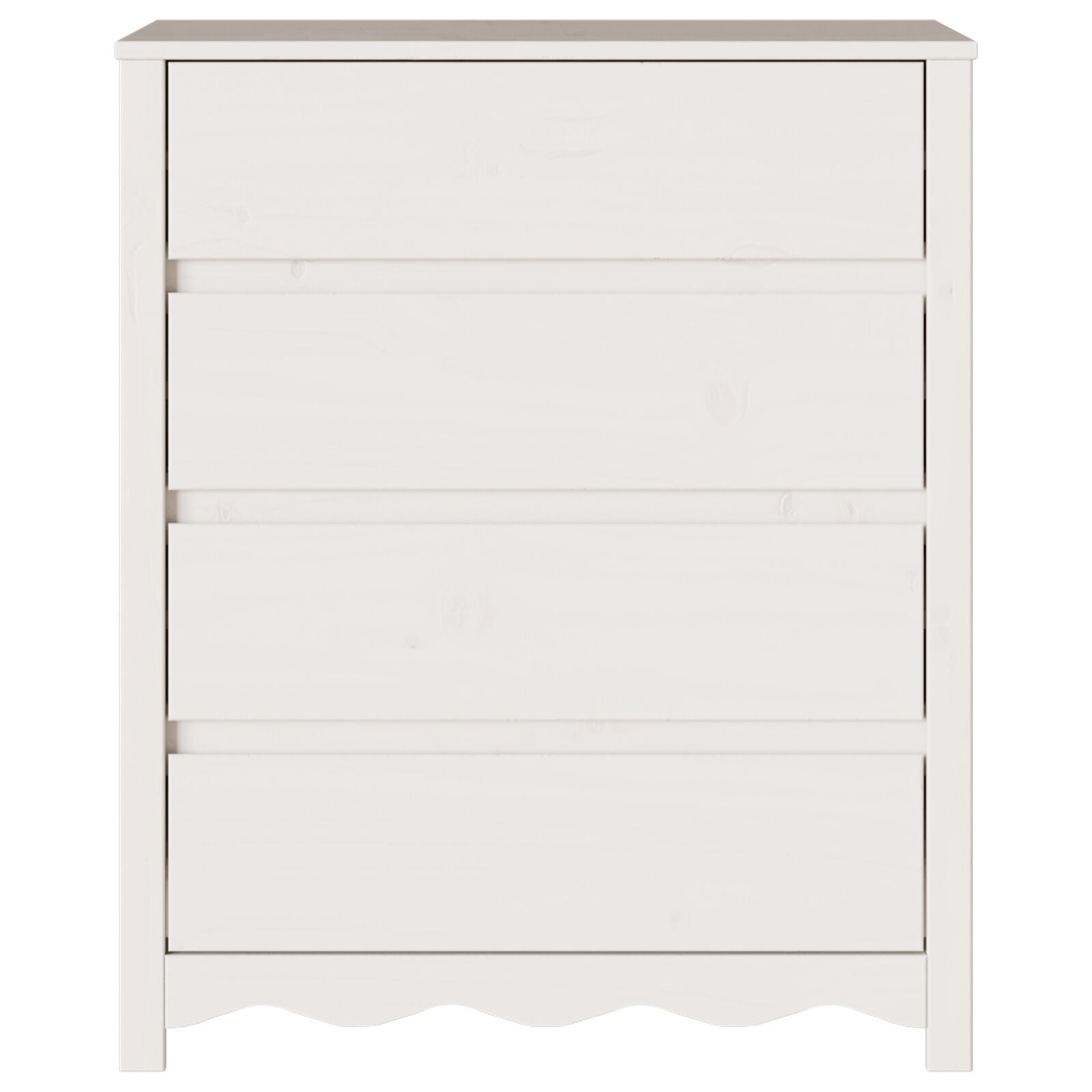 Ladekast ""Drammen"" 76,5X40X91 Cm Massief Hout Vuren Wit