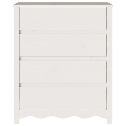 Ladekast ""Drammen"" 76,5X40X91 Cm Massief Hout Vuren Wit