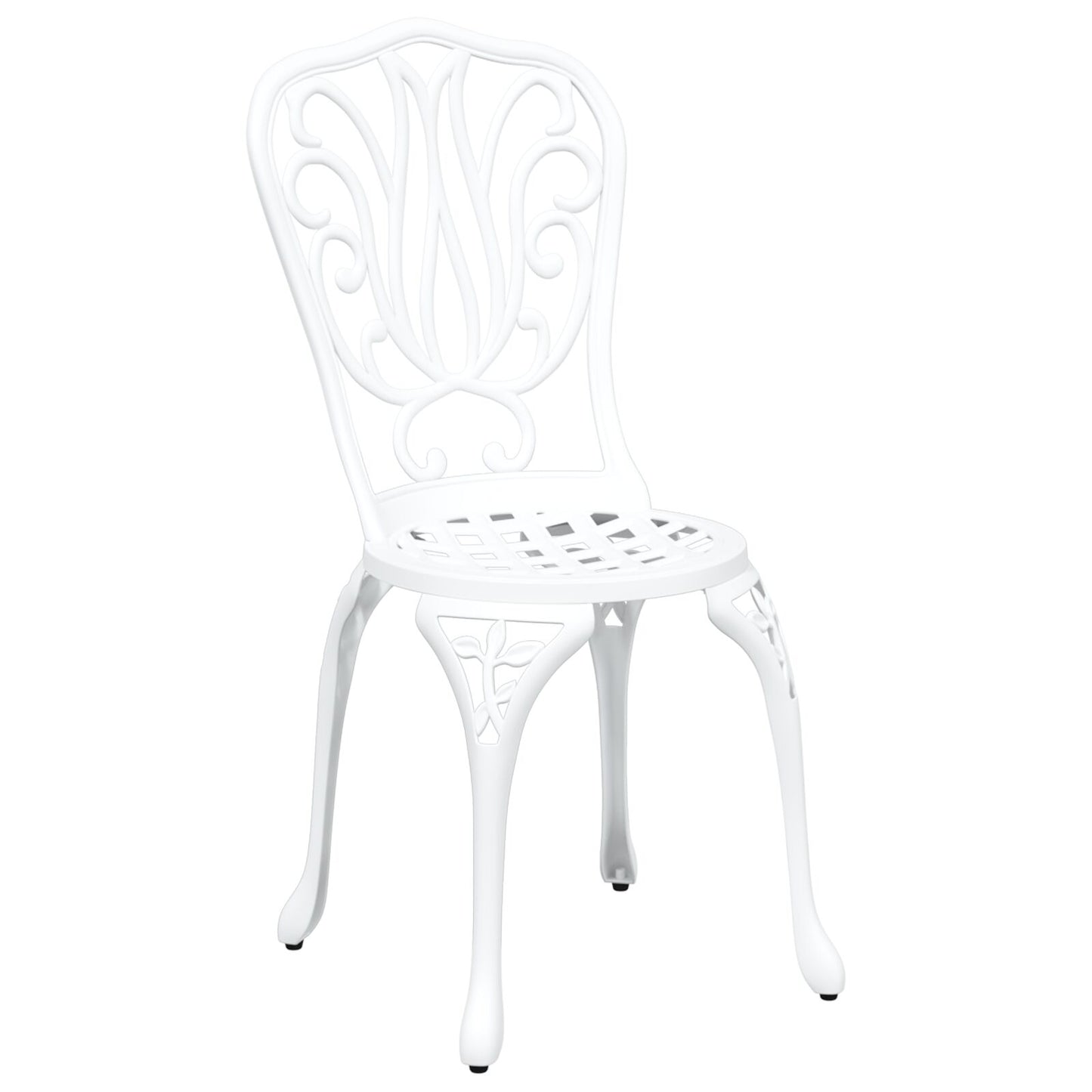 3-Delige Bistro Set Voor In De Tuin - Te Gietaluminium Wit