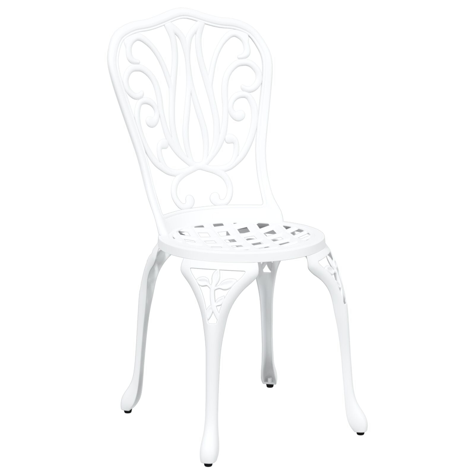 3-Delige Bistro Set Voor In De Tuin - Te Gietaluminium Wit